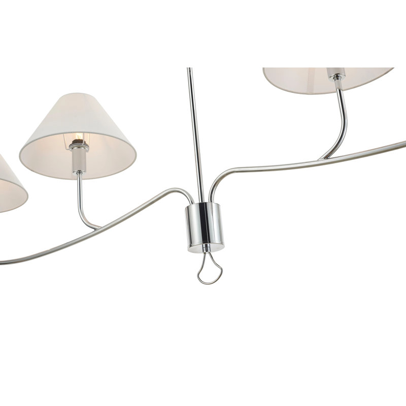4 - Light Kitchen Island Pendant Light, Chrome