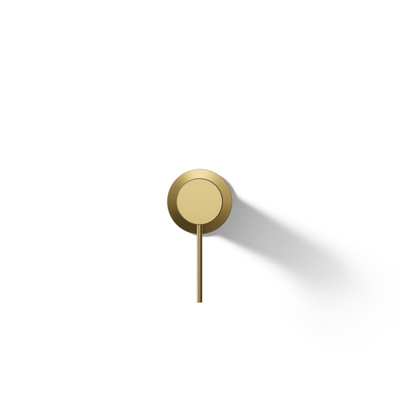 Components Wall-Mount Bathroom Sink Faucet Handle, Vibrant Brushed Moderne Brass