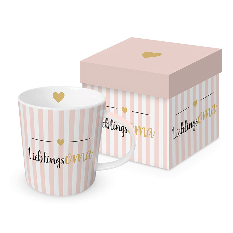 New Bone China Coffee Mug, Pink