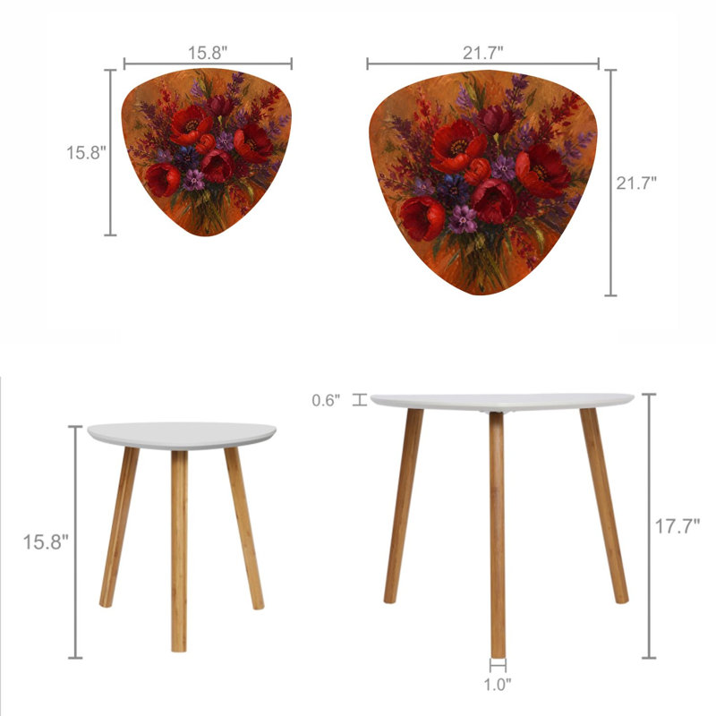 Ensemble de 2 tables basses gigognes Triangle