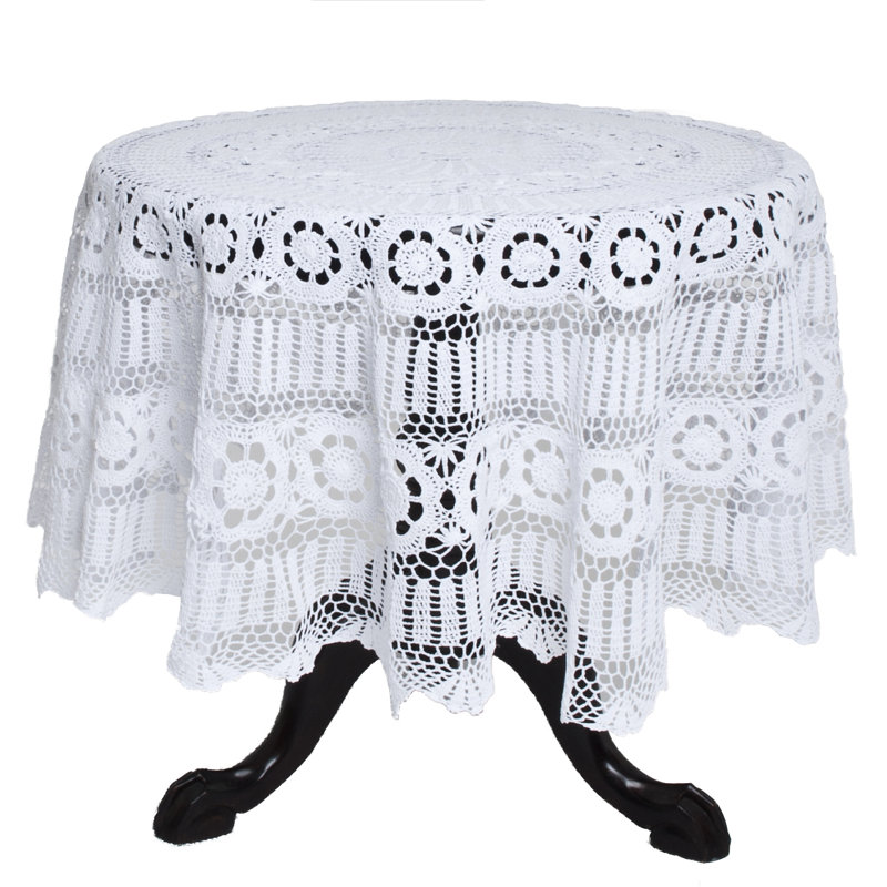 Cavaillon Lace Tablecloth, 72" L x 72" W, White