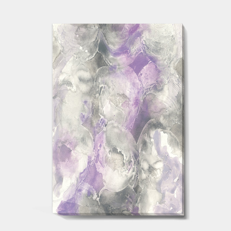 «Watercolor Minimal Purple Tones III», reproduction d'art sur toile tendue, H 40 po x l 30 po x 1,5 po