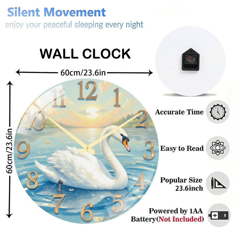 Horloge murale Swan