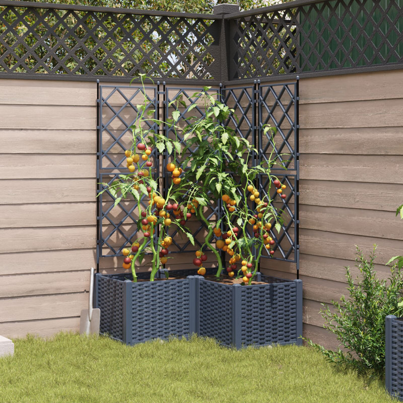 Garden Planters Poly Large Expandable Plant Stand, Light Gray, 143cm H x 80cm W x 80cm D