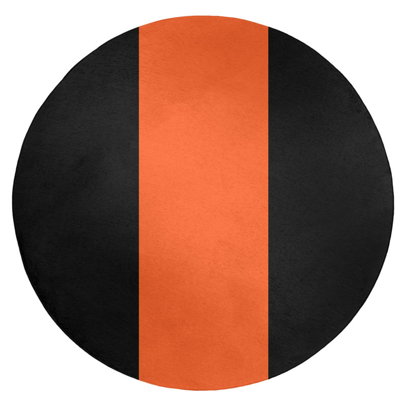 Chenille Striped Indoor Rug, Round 5'