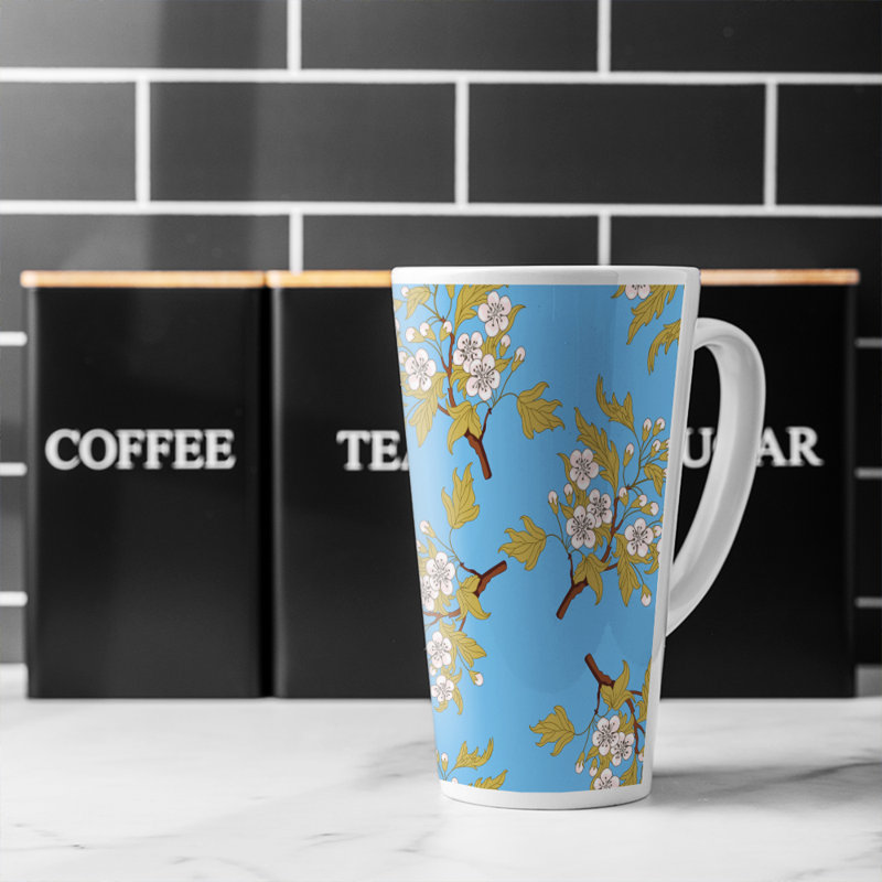 Orchid Branches On Latte Mug
