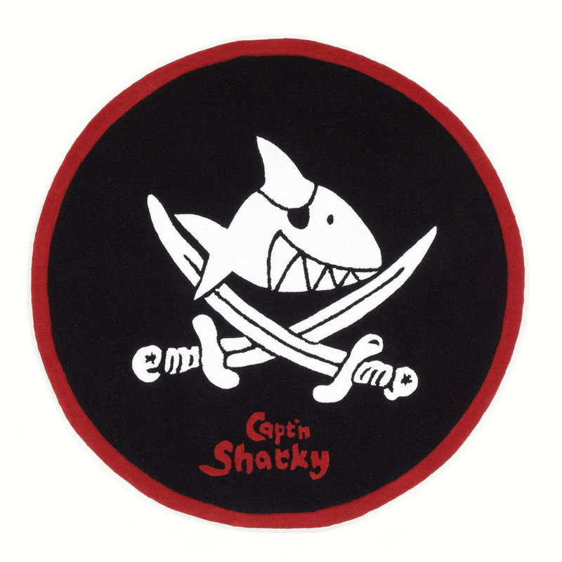 Round Capt'n Sharky 130cm X 130cm Area Rug