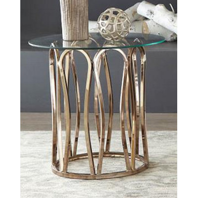 Shepard Glass Top End Table