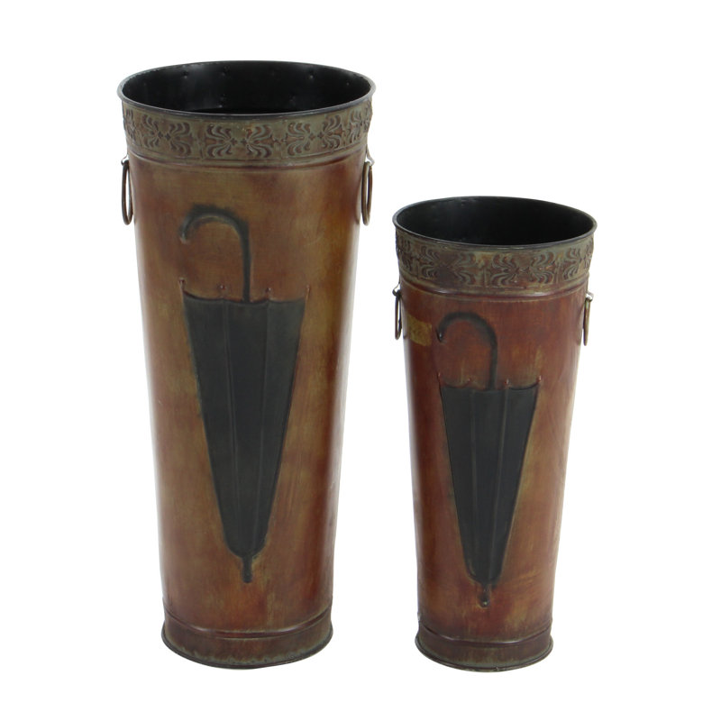 Ciccone Metal Umbrella Stand, Bronze