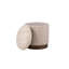 Repose-pieds rond élégant avec compartiment de rangement caché beige élégant 16 po