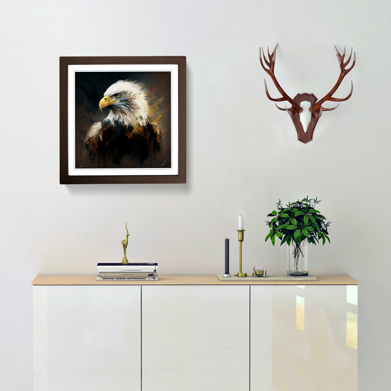 Single Picture Frame Print on Wood, Walnut