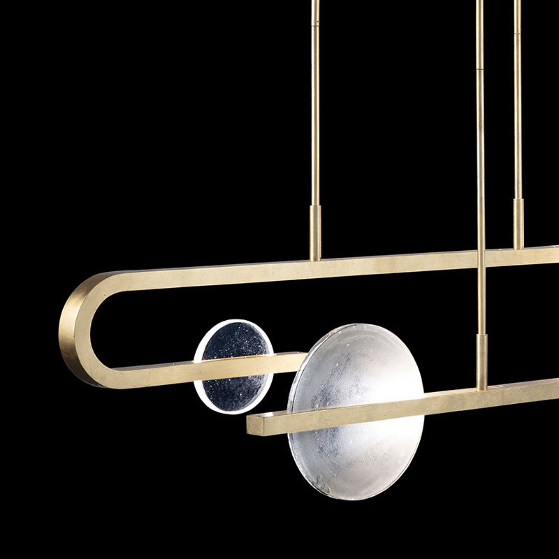 Luminaire suspendu 65 po Selene, Doré clair
