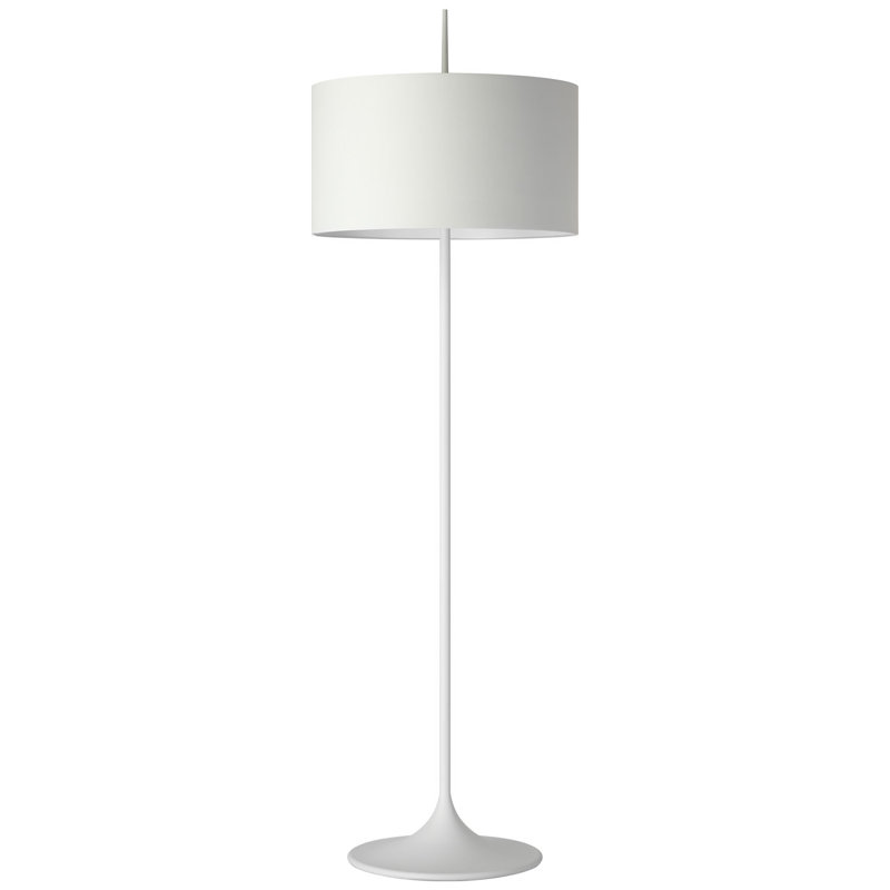 Barbara Barry Spinet 62" Floor Lamp with Shade, White, Matte White