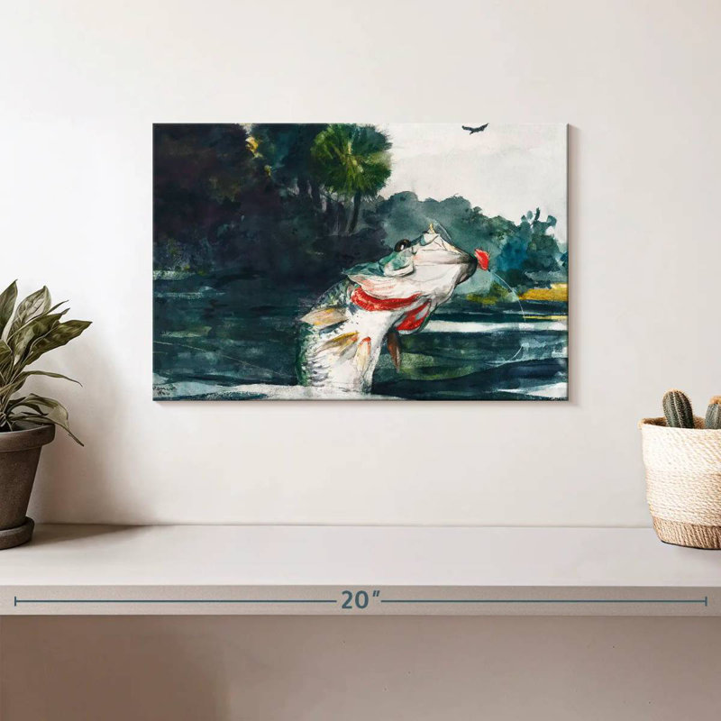 Life-Size Black Bass, 8" H x 12" W