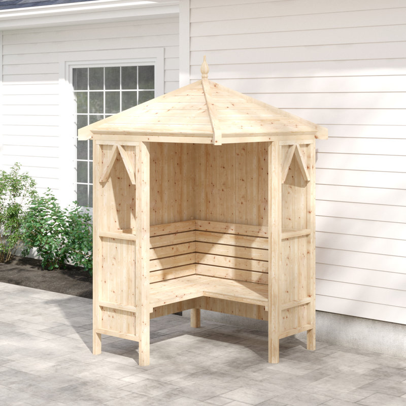 Honeysuckle Corner Arbour Bench, No