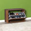 Armoire à chaussures moderne, noyer Oslo, 23,6 po x 16,5 po x 11,8 po | 100% panneau de particules enduit de mélamine, épaisseur: 0,6 pouce | Nombreuses tablettes, conception à fixation murale | Solution de rangement élégante et fonctionnelle pour le vestibule et le couloir-14453262