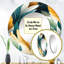 Jungle Tropical Plams Composition - miroir mural décoratif tropical, miroir rond tropical, impression d'art en métal-99625512
