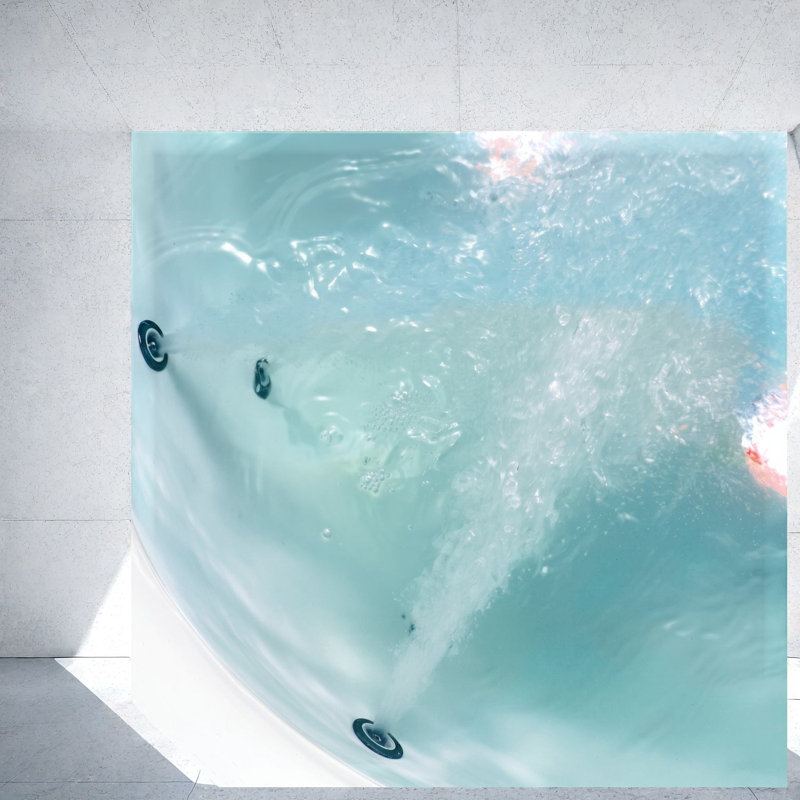 Baignoires à remous et bains à remous, spa d'angle moderne en acrylique de 150 cm pour la maison
