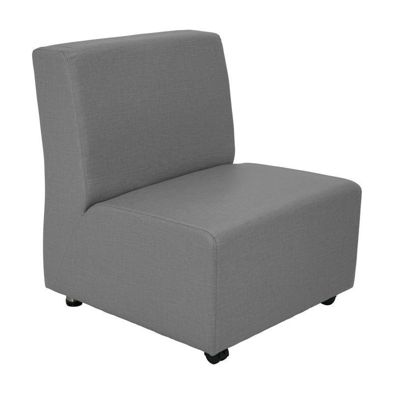 Fauteuil mobile rembourré Pro Series - noir, Gris ardoise ardoise