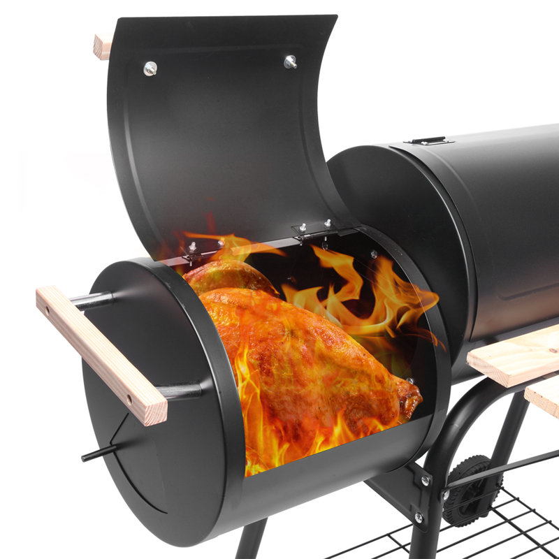 Barbecue au charbon avec fumoir Rebuyhome