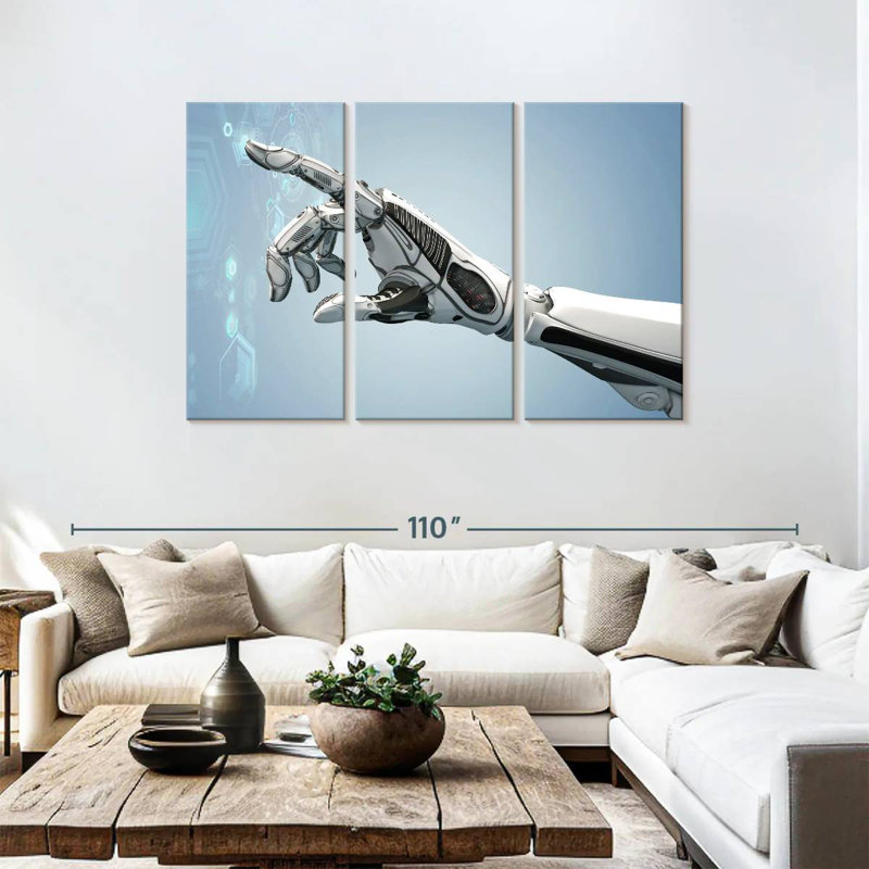 Kelan Futuristic Robot Arm, 48" H x 74" W