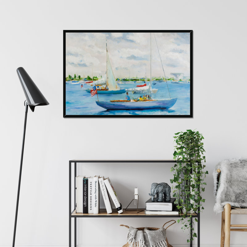 Fun & Lala by Curt Crain - Painting, Black Framed Paper Print, 65cm H x 95cm W