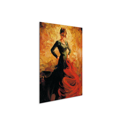 Flamenco II by Art Studio 77.5cm H x 58cm W MetalArt Materic Aluminum Satin Effect, Frameless Panel, Lightweight Ready to Hang
