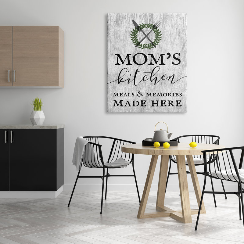 Mom's's Kitchen Repas et souvenirs, L 36 po x H 48 po, Toile tendue