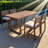 Multi-Person Outdoor Acacia Wood Dining Table And Chair Set, Thick Cushions, Suitable For Balcony, Vourtyard, And Garden.