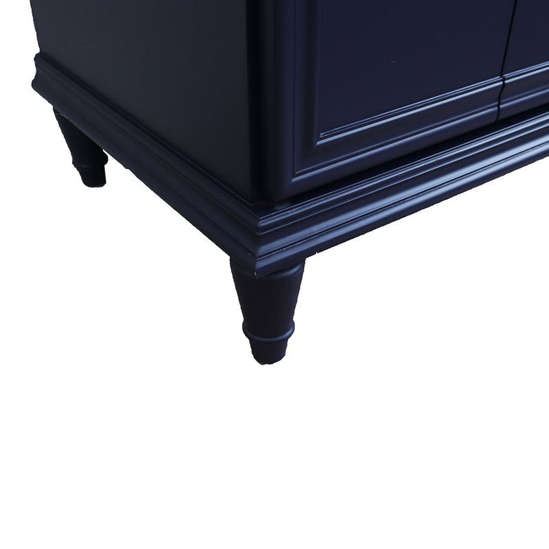 Meuble-lavabo simple 24 po avec base seulement, Bleu