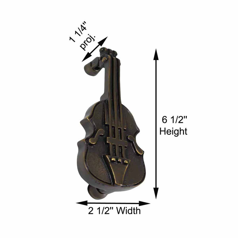 Antique Brass Violin Door Knocker