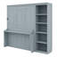 Lit escamotable Liftup avec bureau et tablettes, bois de pin massif et panneau de fibres à densité moyenne-116501873-116501871