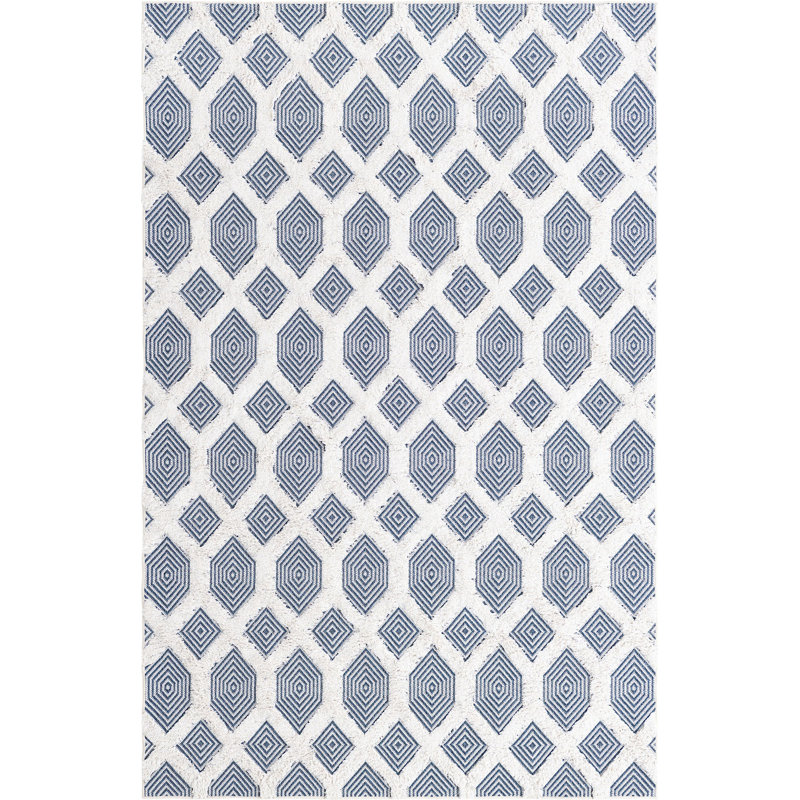 Chapdelaine Cotton Abstract Indoor Rug, Rectangle 5'3" x 8'