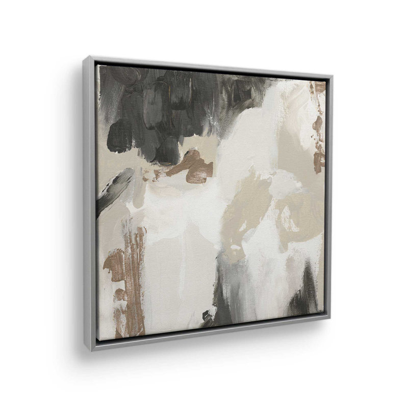 "Mosaïque monochrome V1" sur toile, H 32,75 po x l 32,75 po x P 1,75 po, Cadre en chrome poli