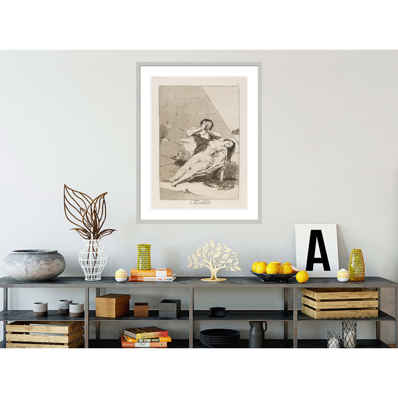Tantalo. (Tantalus.) Par Francisco de Goya, impression giclée encadrée, H 41,5 po x l 32,2 po