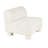 Polyester Square Boucle White Accent Chair