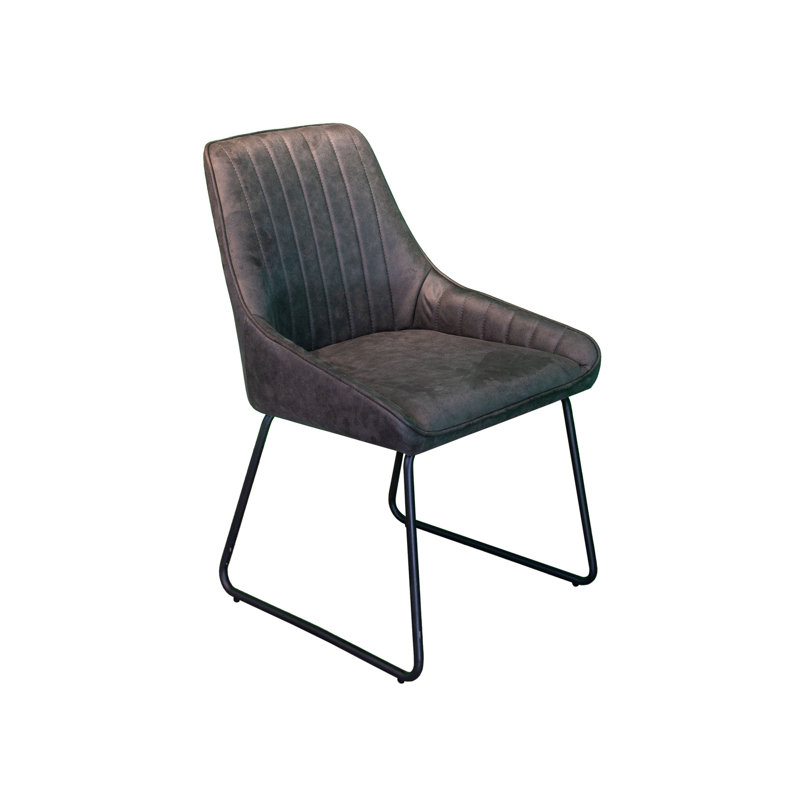 Chaise rembourrée Louver, Noir