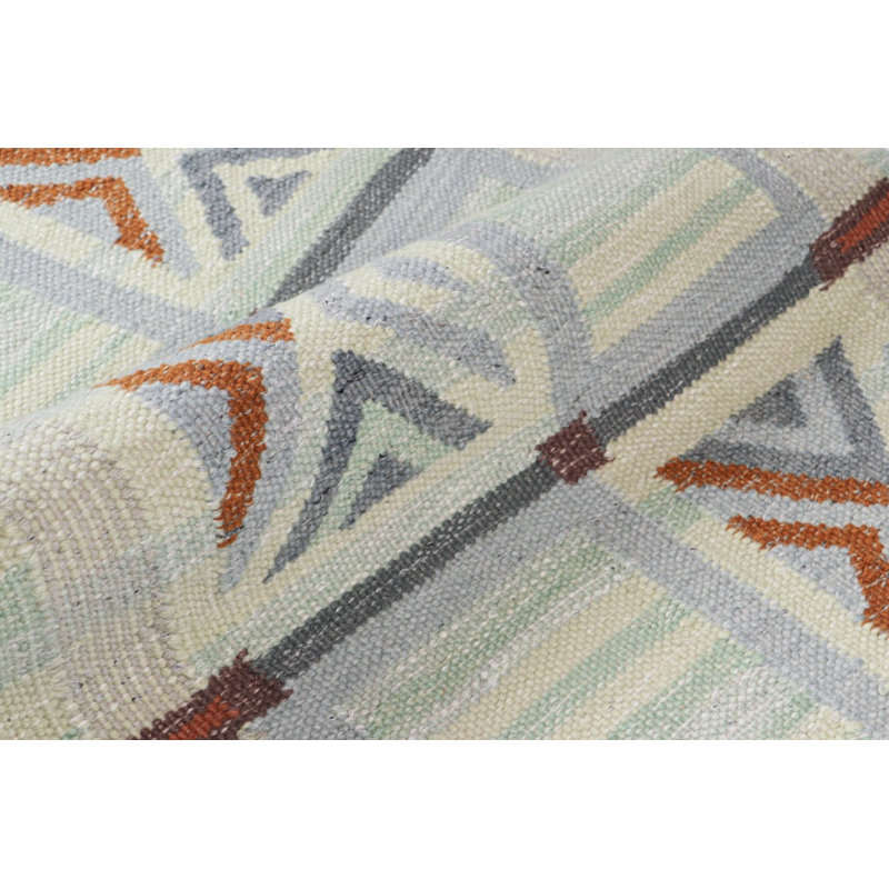 Scandinavian Wool Geometric Area Rug, Rectangle 10' x 14'