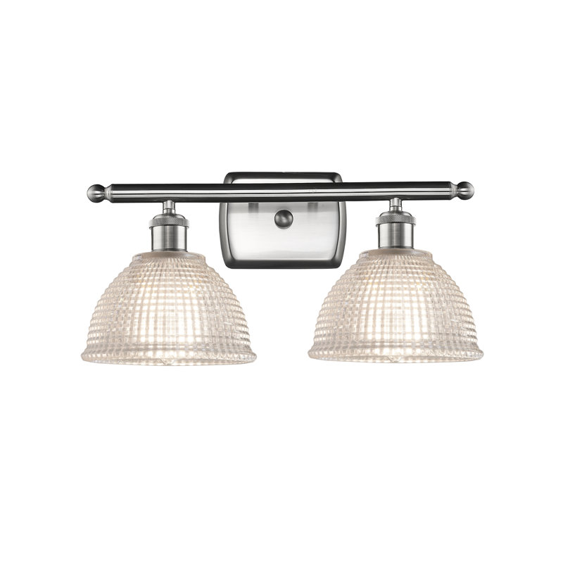 Efrain 2 - Light Dimmable Vanity Light, Brushed Satin Nickel, Clear, 6 Watt Vinage LED Bulb