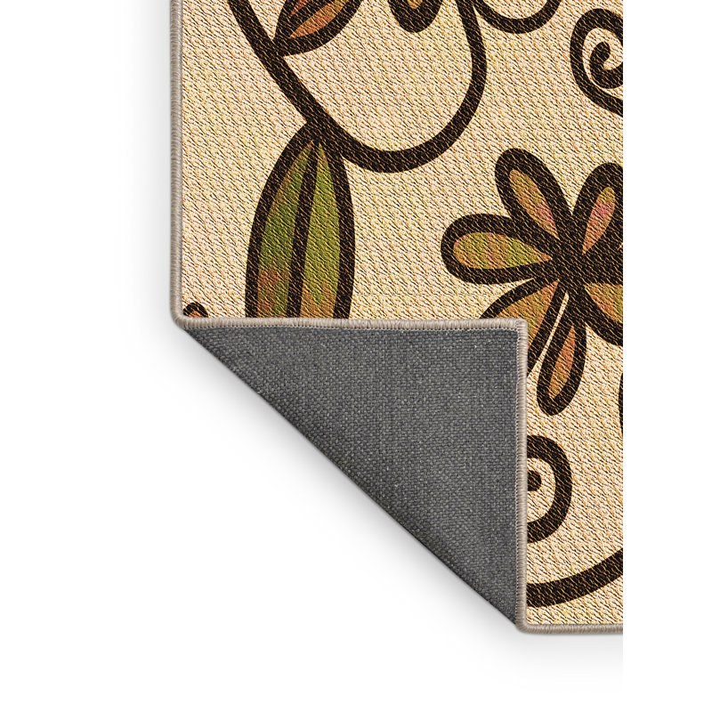 Performance Wool Floral Indoor Rug, Rectangle 4' x 6'