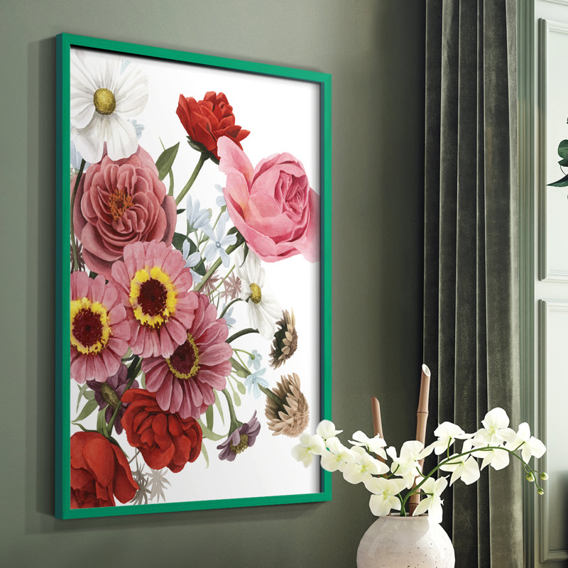 Modern Arrangement I, reproduction encadrée - bois massif, Vert, H 10 po x l 8 po