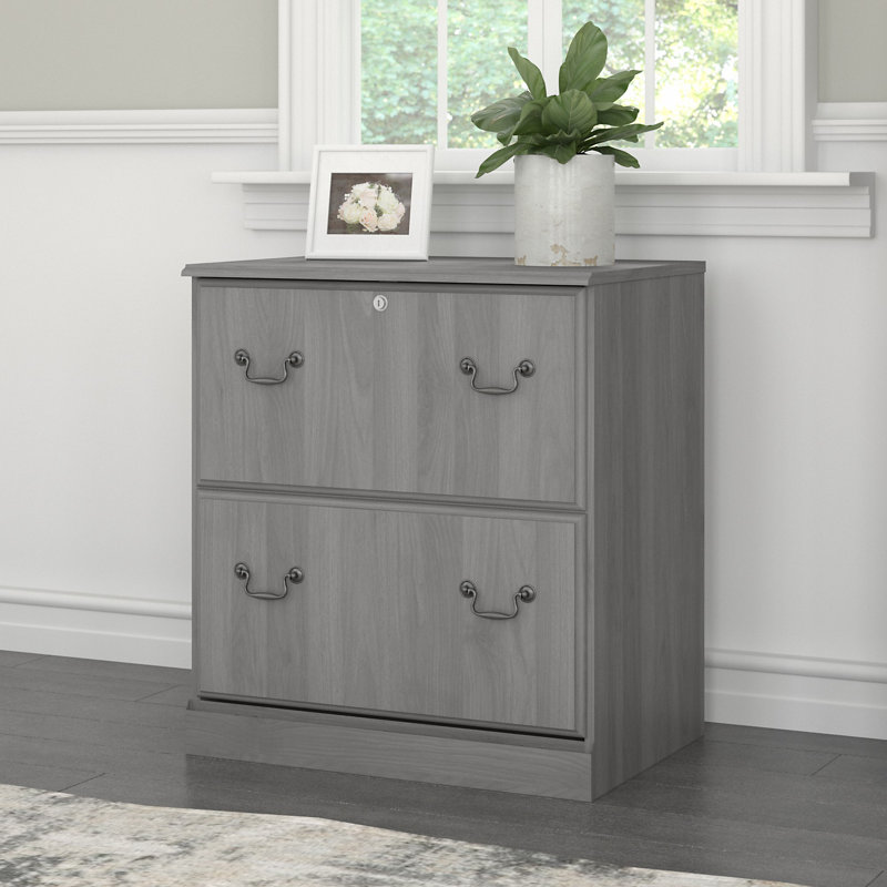 26.85'' Wide 2 -Drawer File Cabinet, Modern Gray