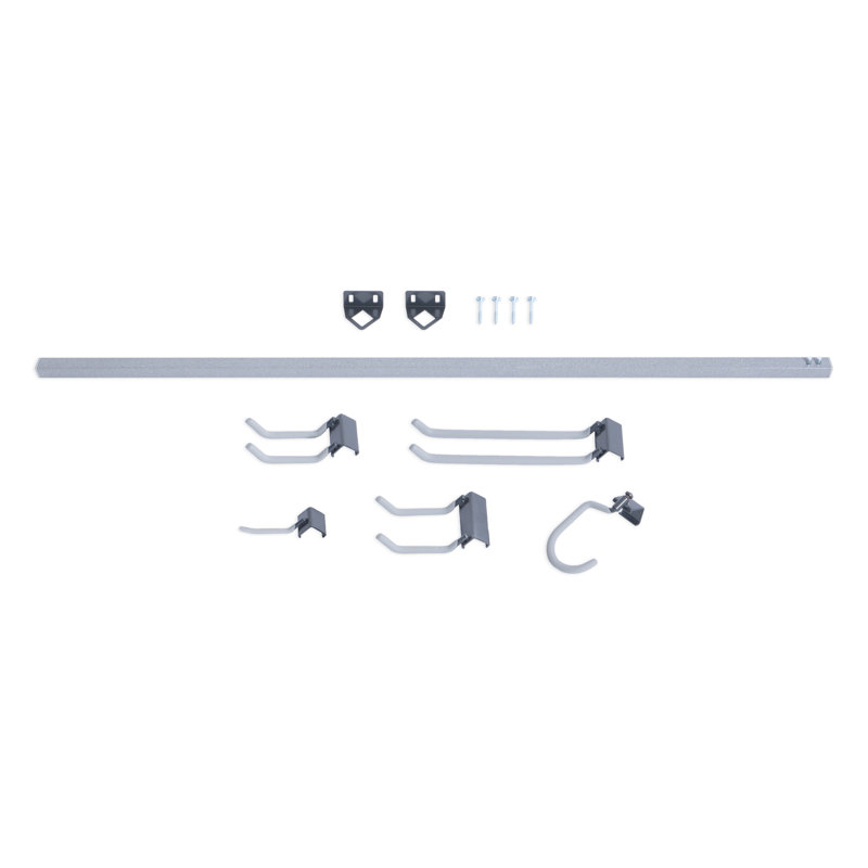 Heavy Duty Steel Wall Mounted Sports Storage Rack with Hooks