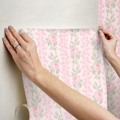 Rose Stripe Self-Adhesive Double Roll