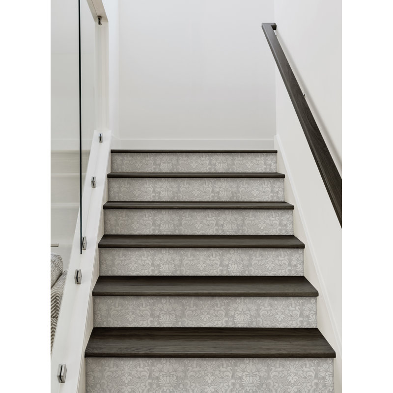 Abstract Non-Wall Damaging Accent, 6" W x 48" L, Grey