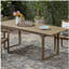 Table de salle à manger d'extérieur extensible en bois d'acacia, gris