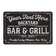 Personalized Backyard Bar & Grill Metal Sign