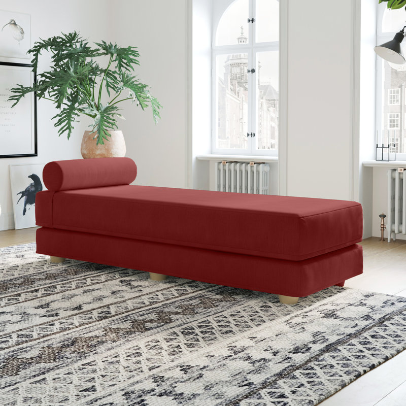 Lit de jour convertible Kaylena ‑ canapé-lit pliant avec matelas pour taille de lit grand et oreillers en mousse mémoire de forme