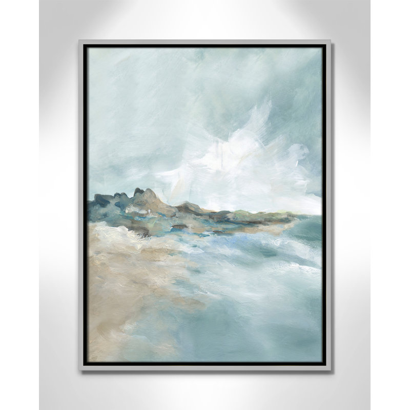 Impression Coralie Sandpoint par Carol Robinson, Argent argent, H 25,5 po x l 19,5 po
