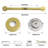 24'' Gold Bathroom Safety Grab Bar with Anti-slip Knurled Grip, ADA Compliant, 2 Pack-128533690-128533688